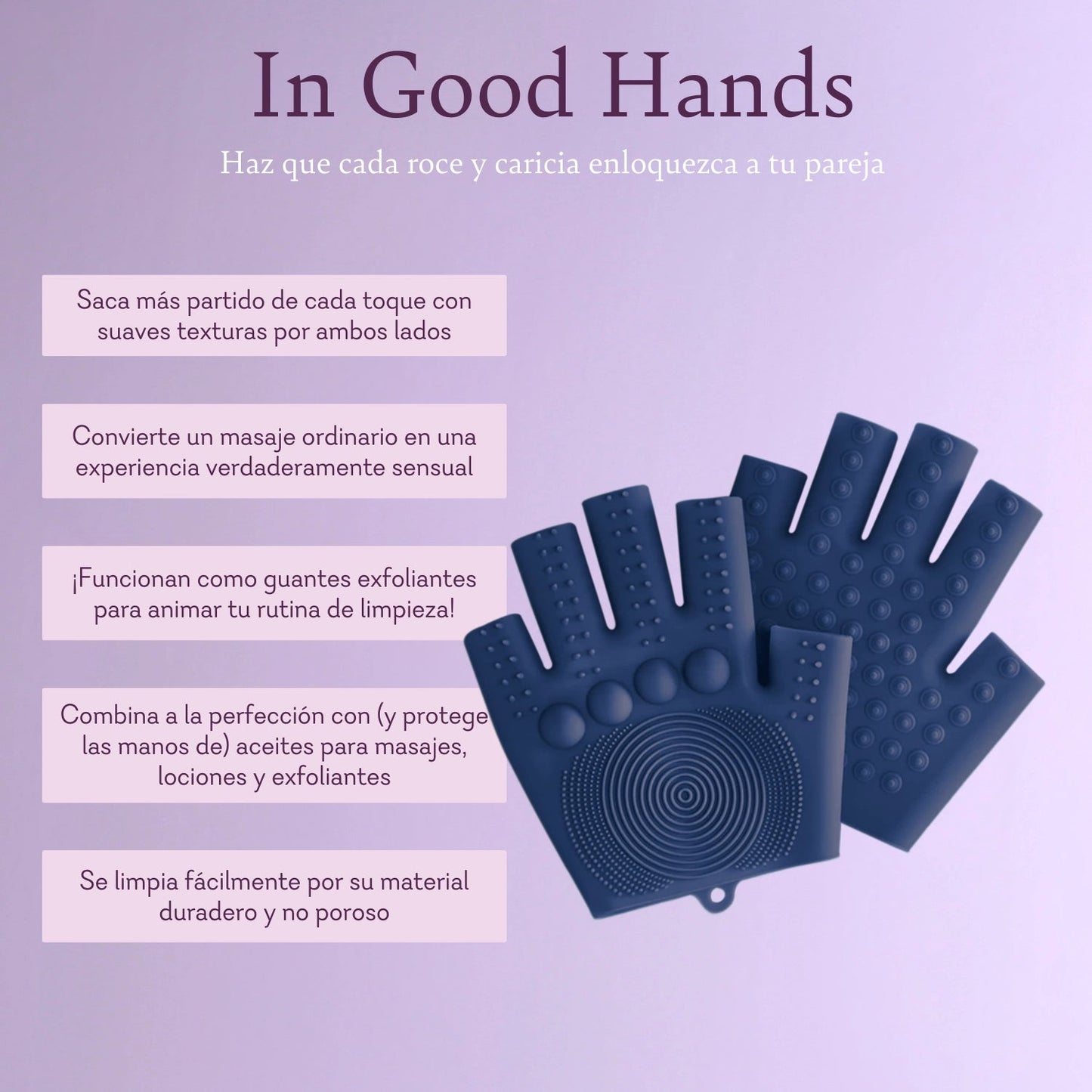 In Good Hands: Textured Silicone Massage or Bath Gloves